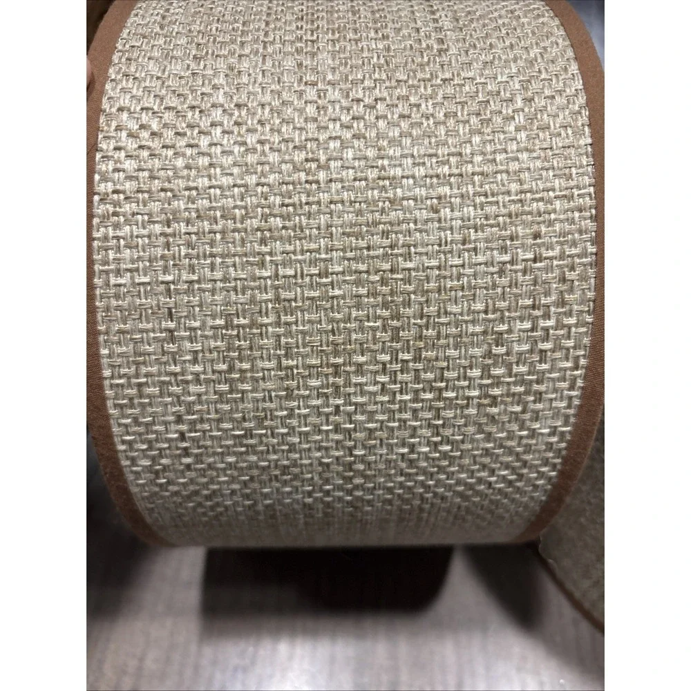 Set 4x Burlap Drum Lamp Shade 8in Natural Neutral Decor Rustic Farmhouse Round